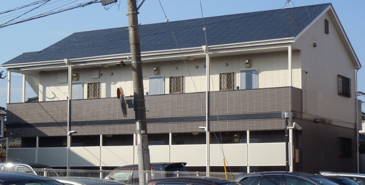 外壁塗装の施工例 糸島市 賃貸アパート