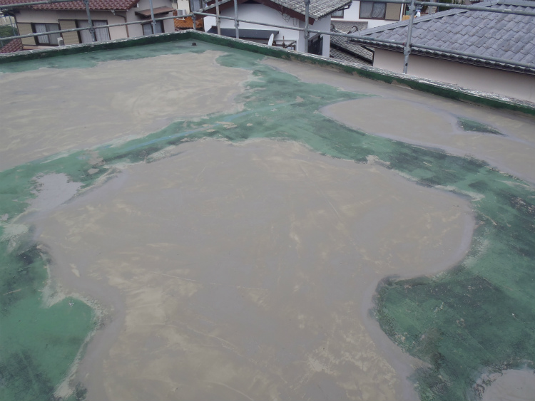 屋上防水　不陸調整