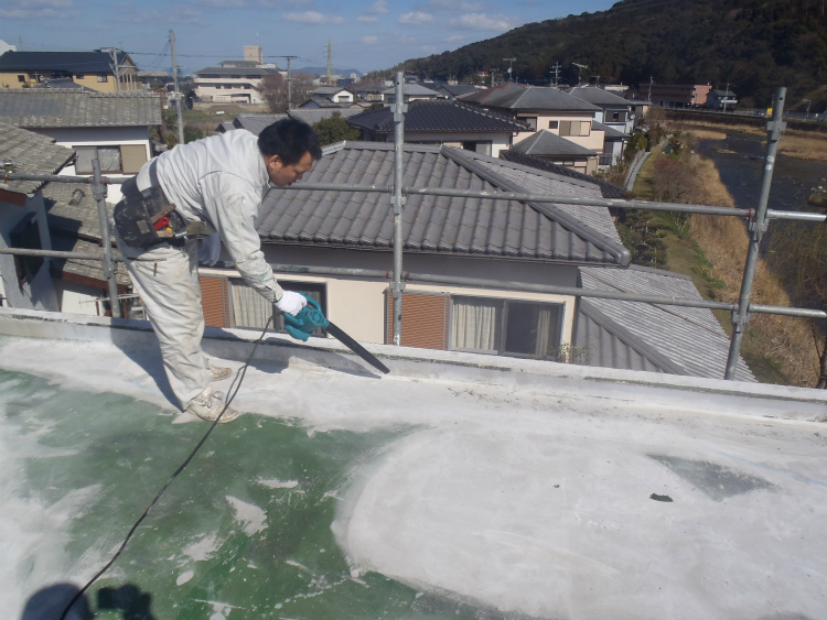 屋上防水　下地処理